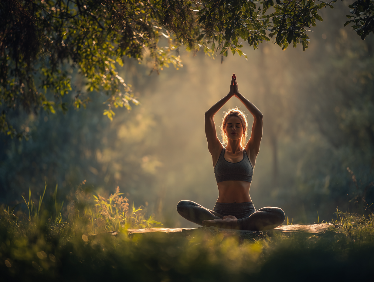 Persoane de vârste diferite practicând yoga în grup